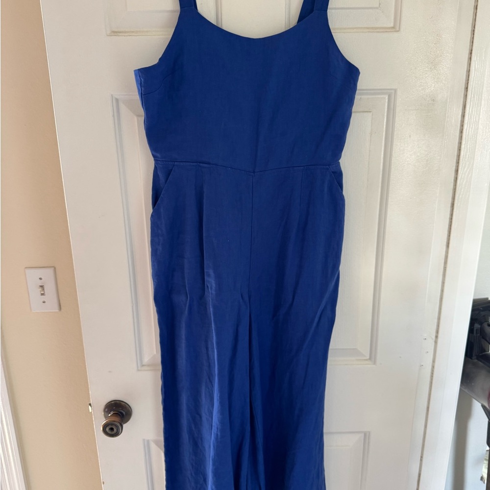 Cynthia Rowley linen Blue Jumpsuit